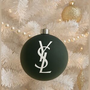 Black Velvet YSL Christmas Ornament